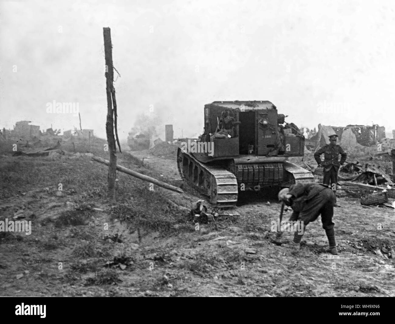 WW1: Whippet depósito, cerca Proyart, 23 de agosto de1918. Foto de stock