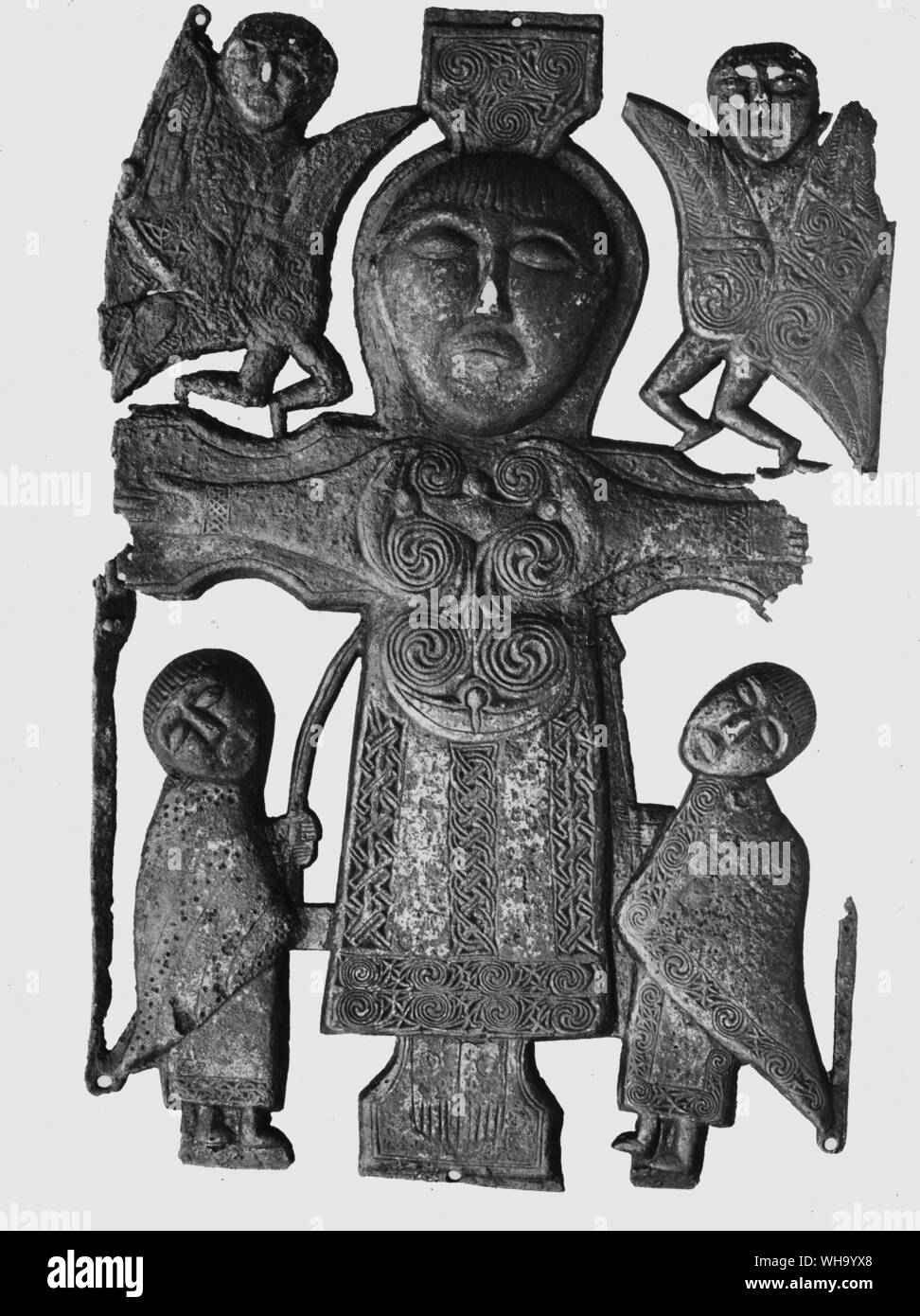 Cruz de bronce de Athlone. Museo Nacional de Irlanda, Dublín. 6a 0r siglo 7. Foto de stock