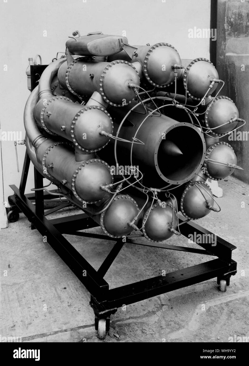 Whittle original del motor de propulsión a chorro. Foto de stock
