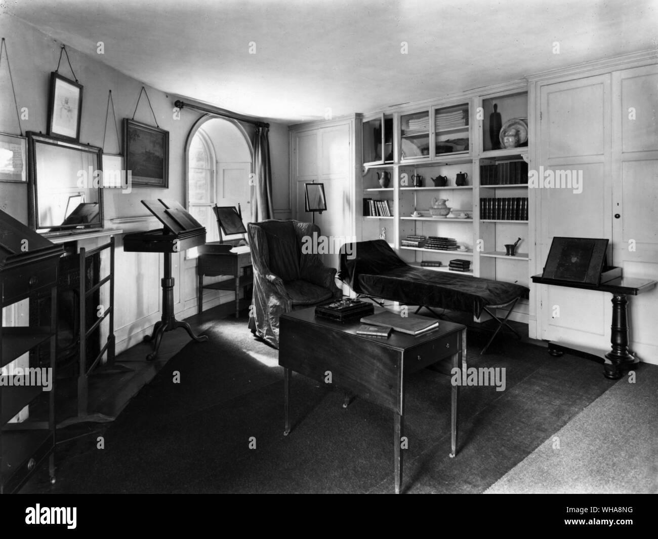 Walmer Castle. La habitación del duque de Wellington. Foto de stock