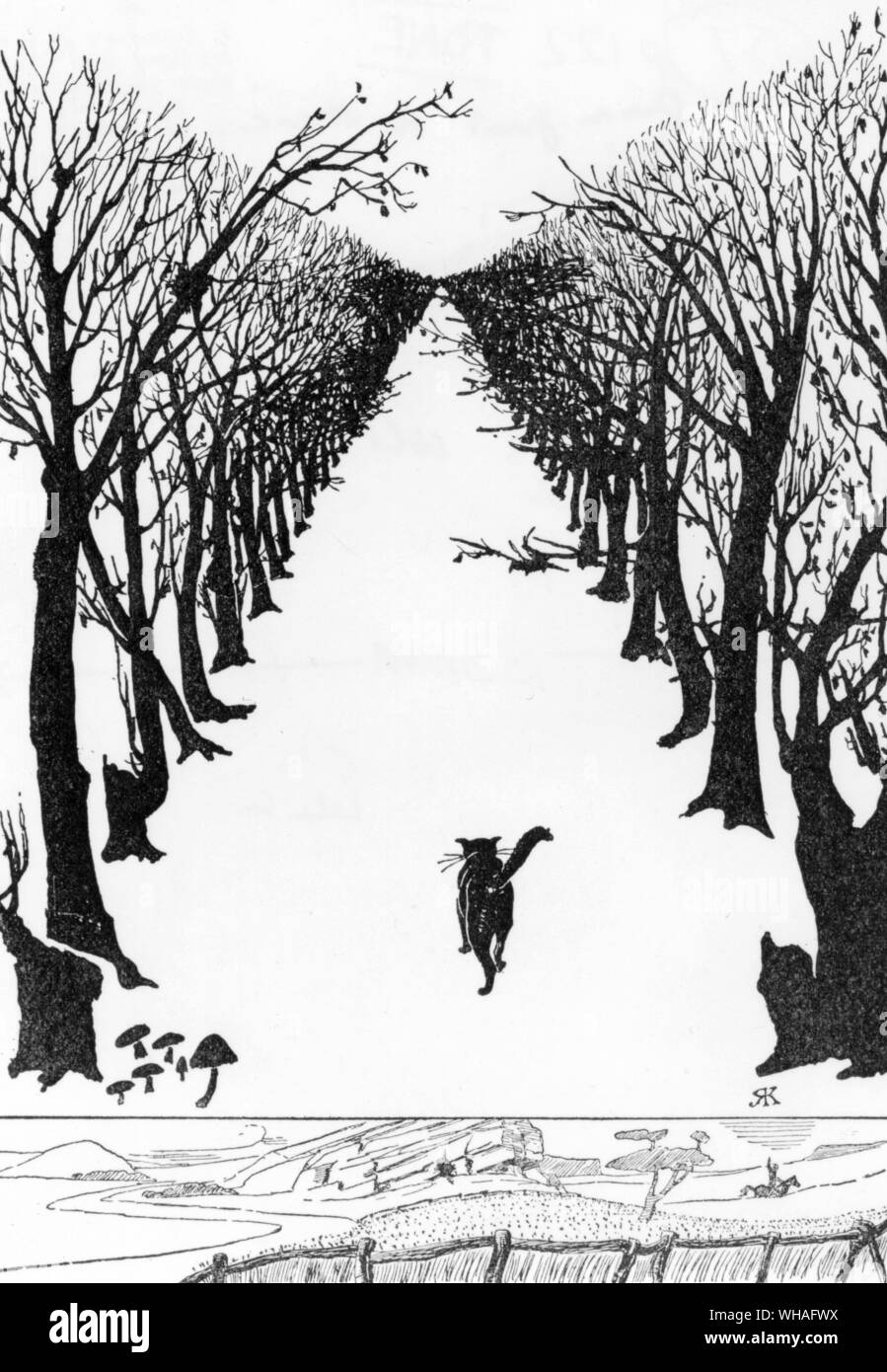 Rudyard Kipling's fine ilustración para "El Gato que caminaba por sí mismo"  en un papel para la sociedad Kipling Lisa una F Lewis sostiene que Kipling  respetado aunque gatos gatos utilizados para