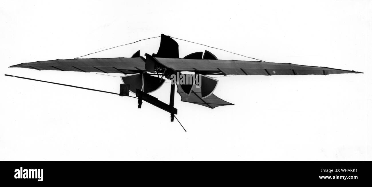 Un museo reproducción de John Stringfellow monoplano del modelo de 1848 Foto de stock