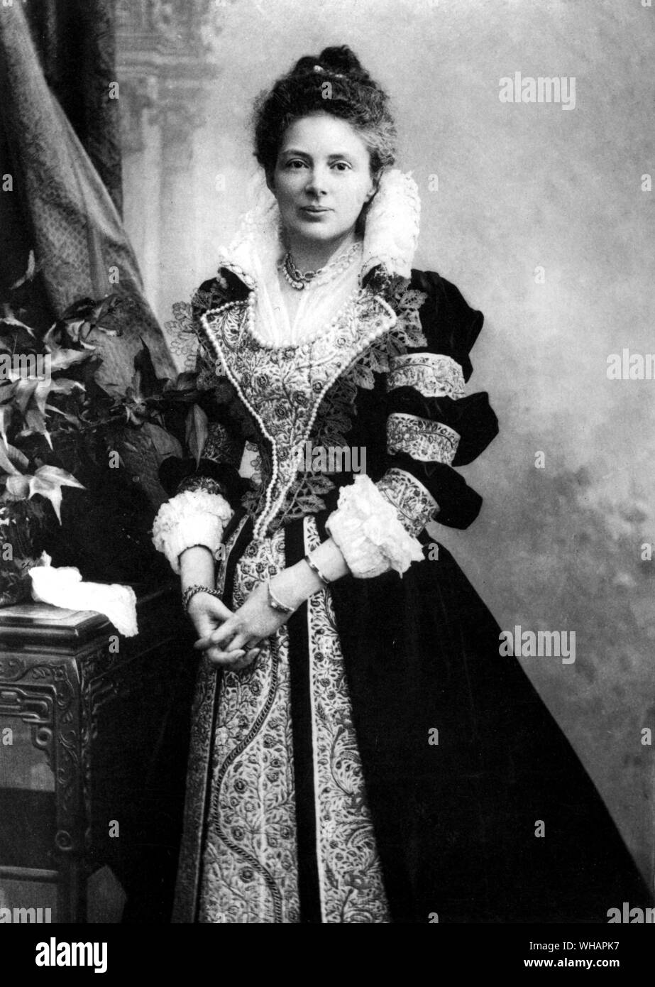 La condesa de Jersey como Ana de Austria Foto de stock