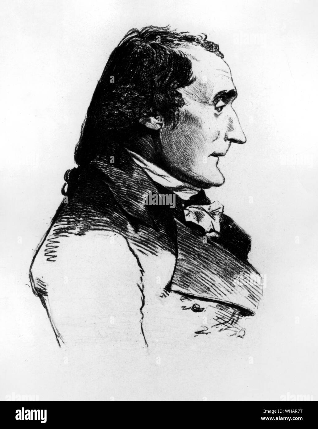 Bennett Langton. Por William Daniell, después de que George Dance-suelo blando aguafuerte, publicado el 1 de febrero de 1809 Foto de stock