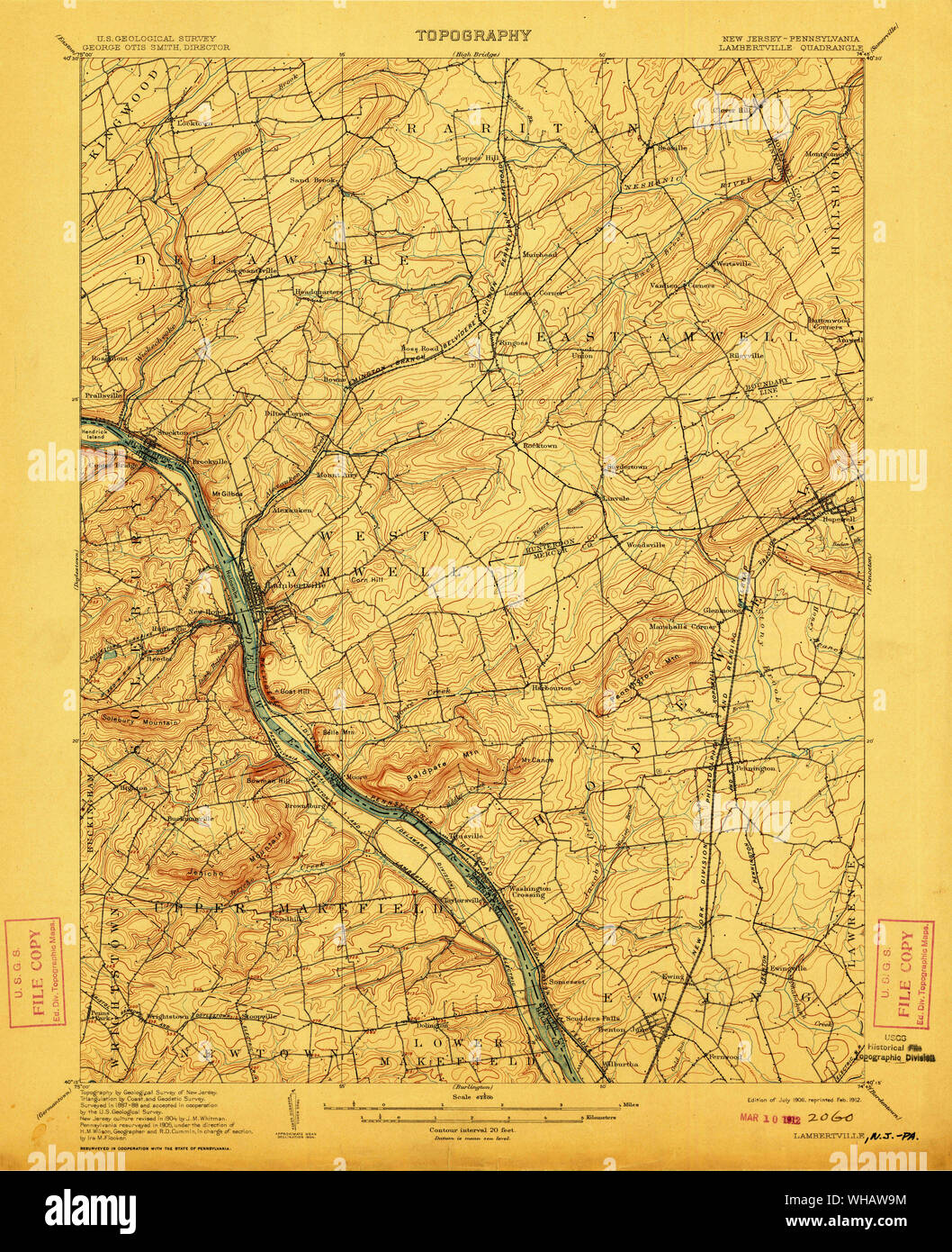 Mapa de lambertville fotografías e imágenes de alta resolución Alamy