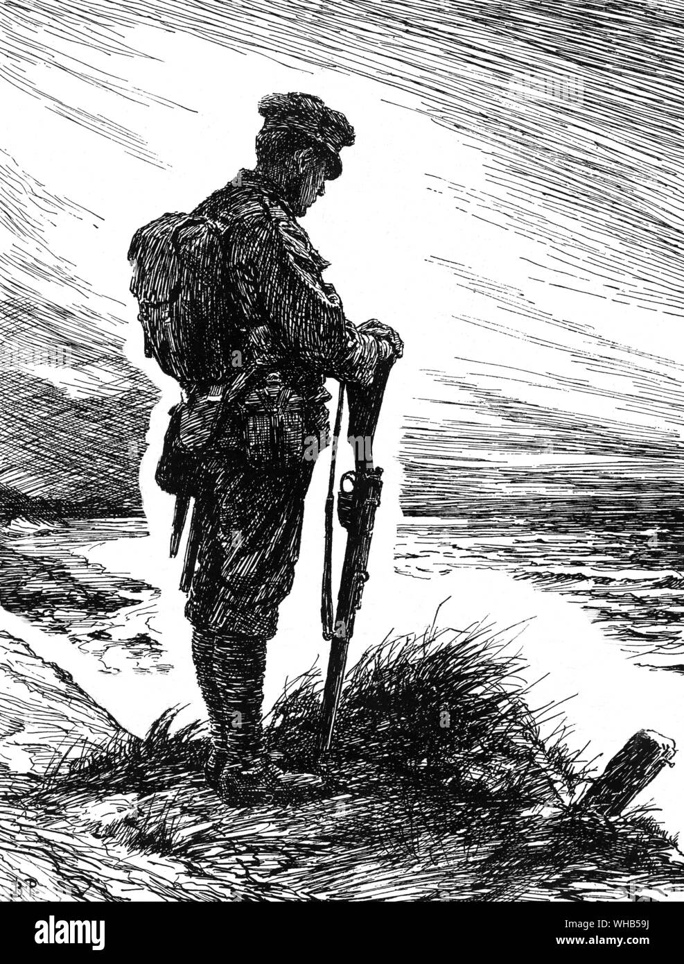 El jefe perdido. En la memoria del Mariscal de Campo Conde Kitchener maker de ejércitos. El 14 de junio de 1916 Foto de stock