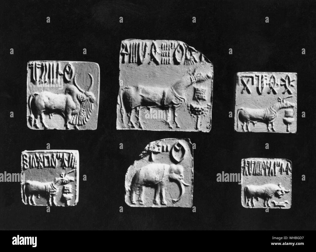 Los sellos de la civilización del valle del Indo Foto de stock