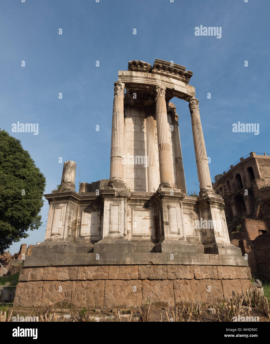 Templo de Vesta en el Foro Romano, Roma, Italia Fotografía de stock - Alamy