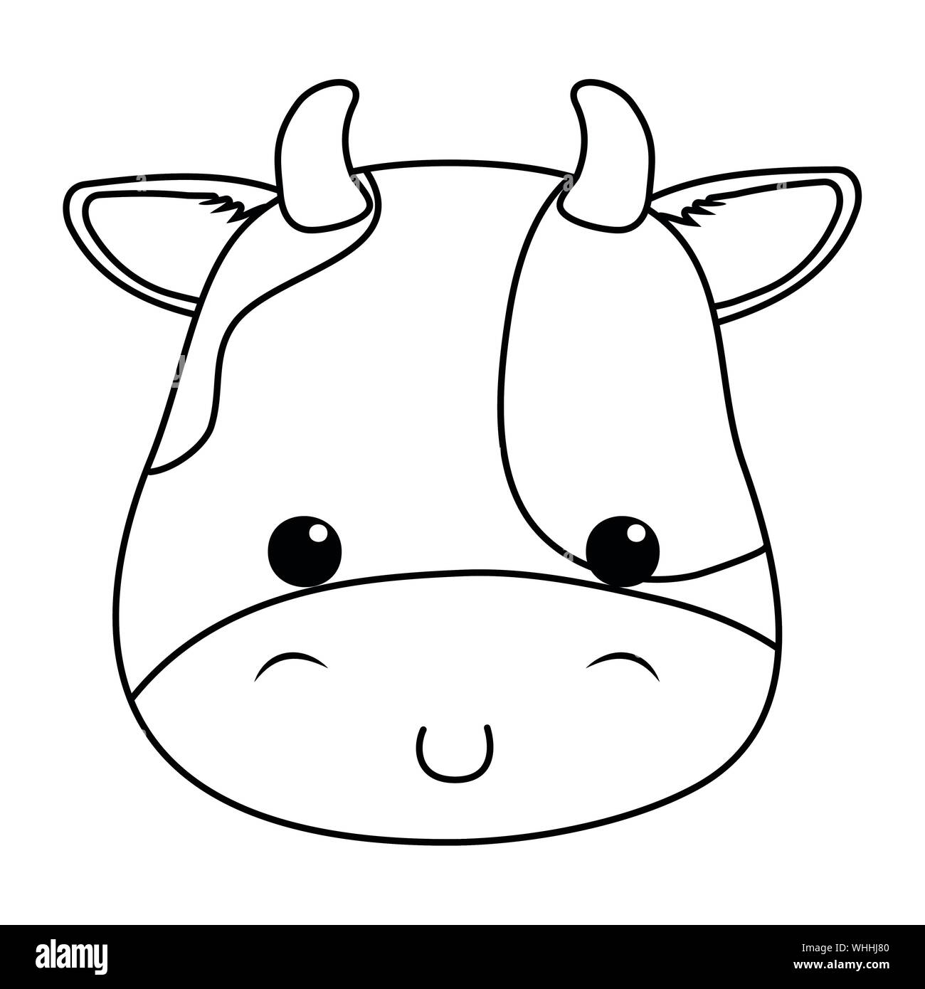 Diseño de dibujos animados de la vaca, animal lindo zoo LIFE Naturaleza y  fauna tema ilustración vectorial Imagen Vector de stock - Alamy