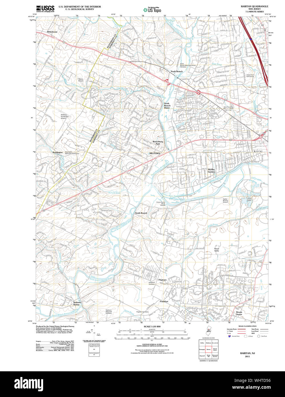 Mapa raritan Imágenes recortadas de stock Alamy