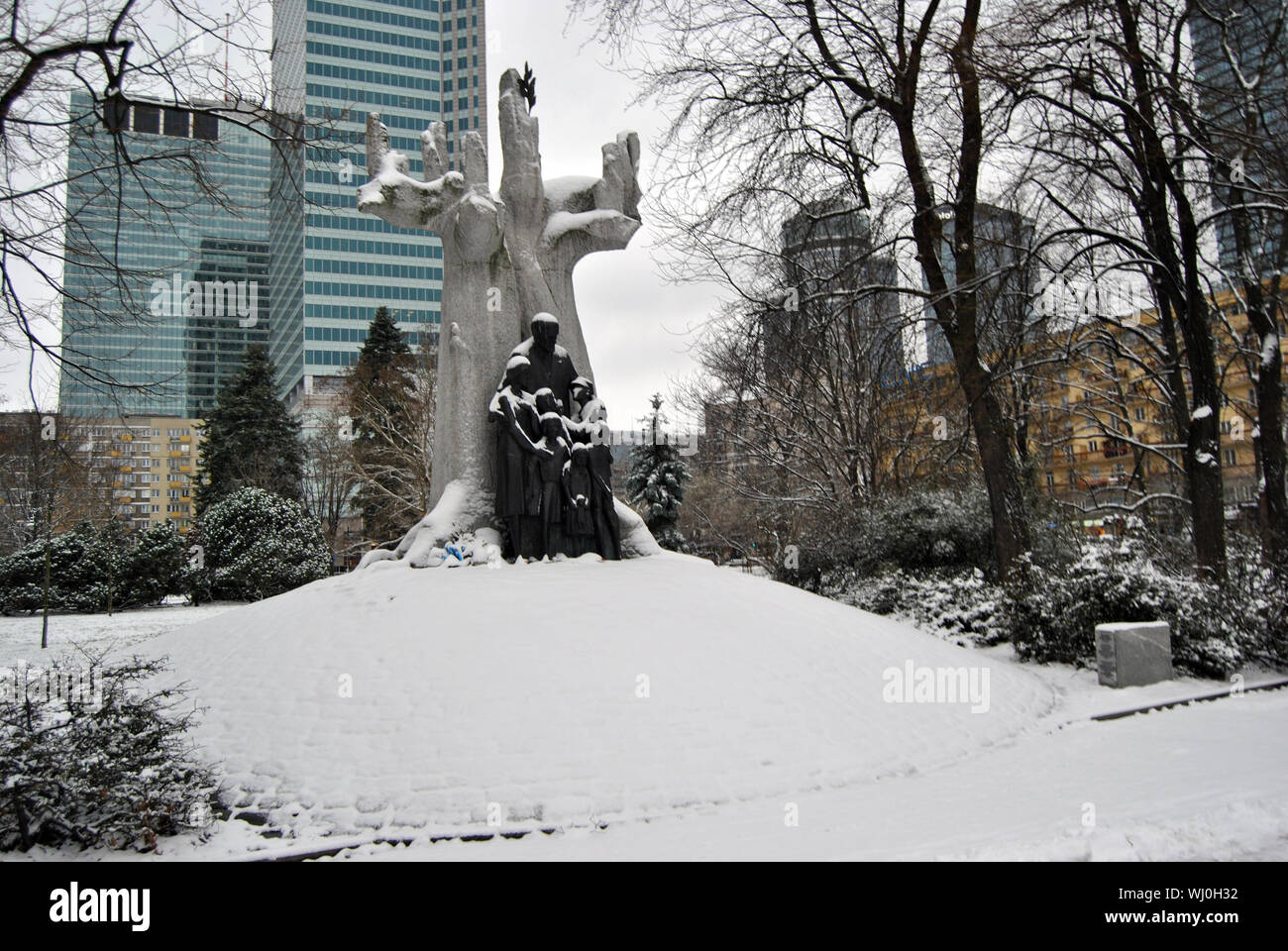 Varsovia. Polonia, en invierno Foto de stock
