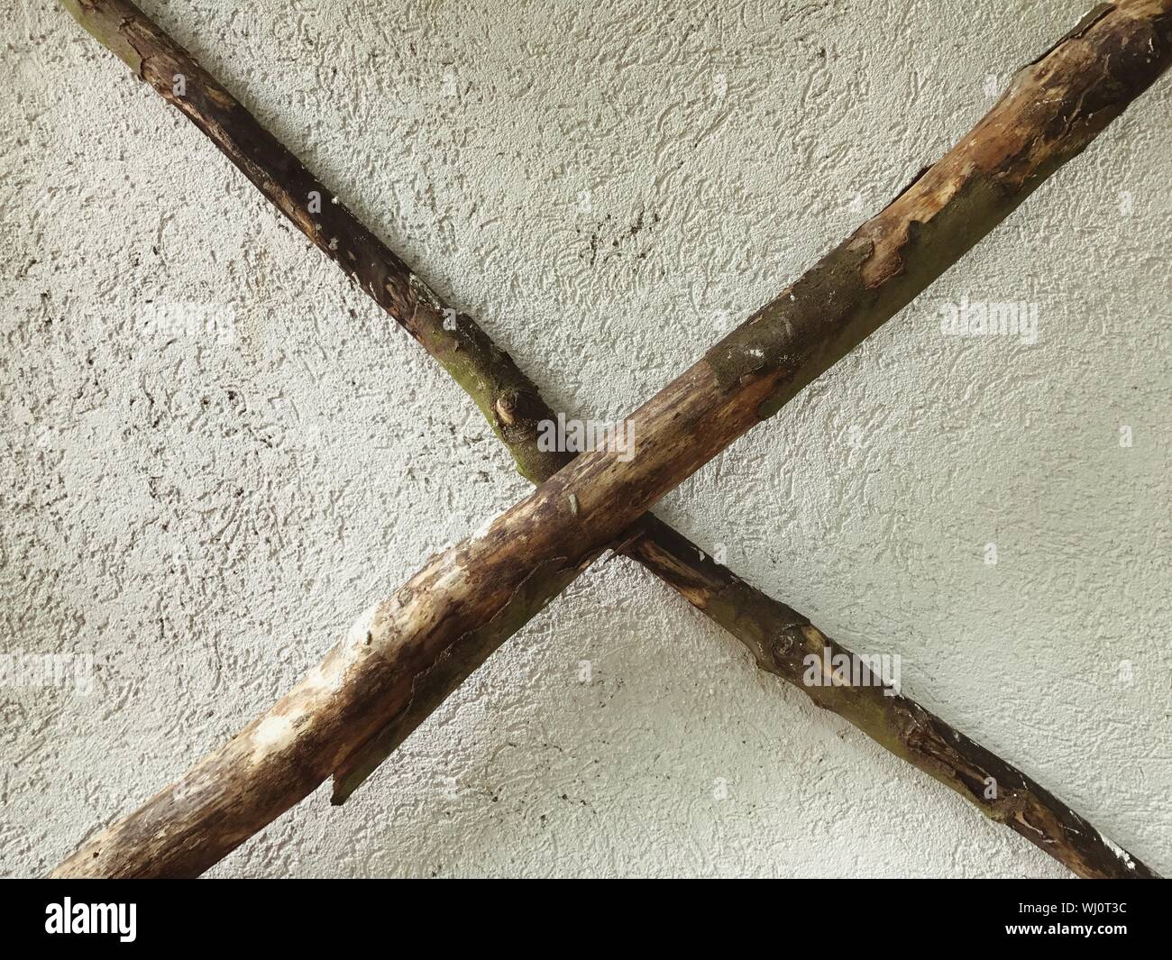 Close-up de palo en forma de cruz Foto de stock
