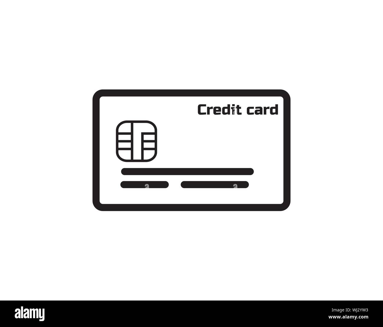 El icono de la tarjeta de crédito imagen vectorial Ilustración del Vector