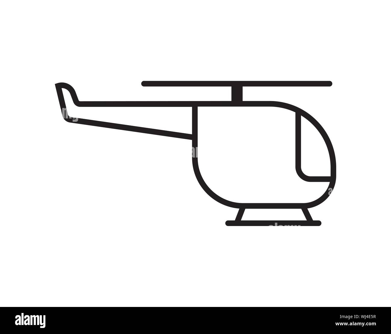 Icono de la línea de helicópteros imagen vectorial Ilustración del Vector