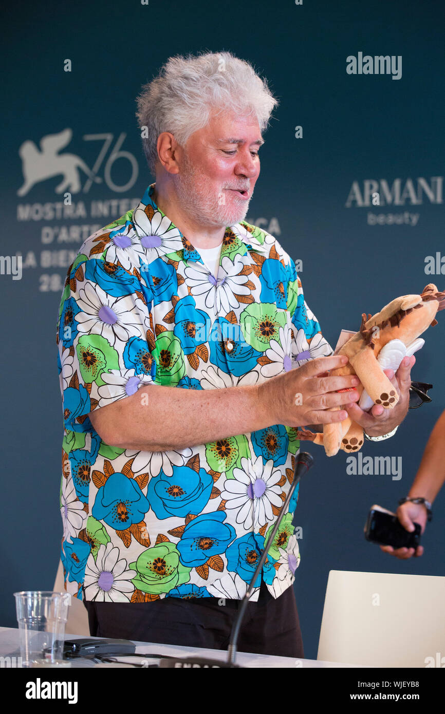 Pedro Almodóvar master class Festival de Venecia Foto de stock