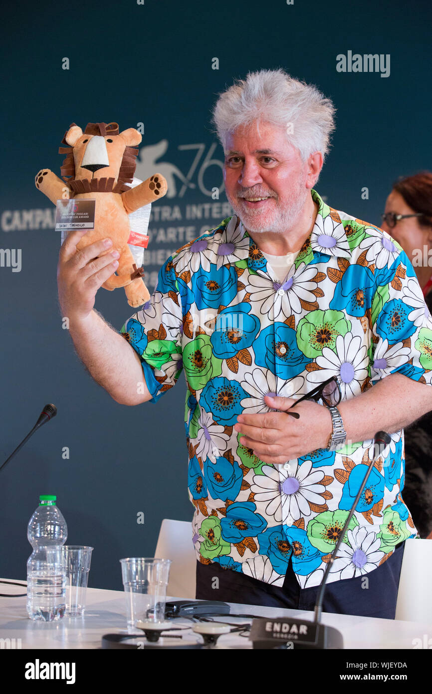 Pedro Almodóvar master class Festival de Venecia Foto de stock