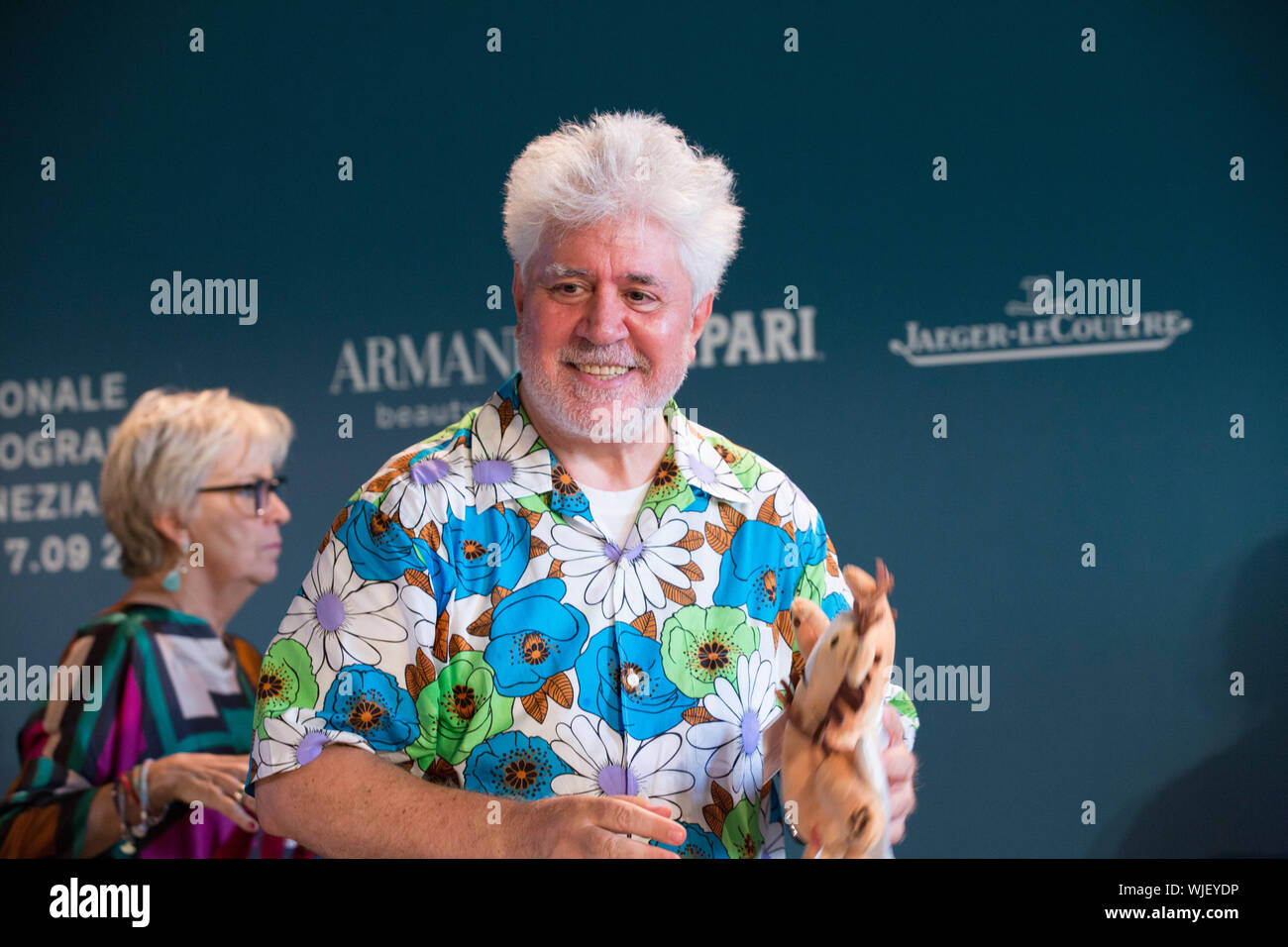 Pedro Almodóvar master class Festival de Venecia Foto de stock