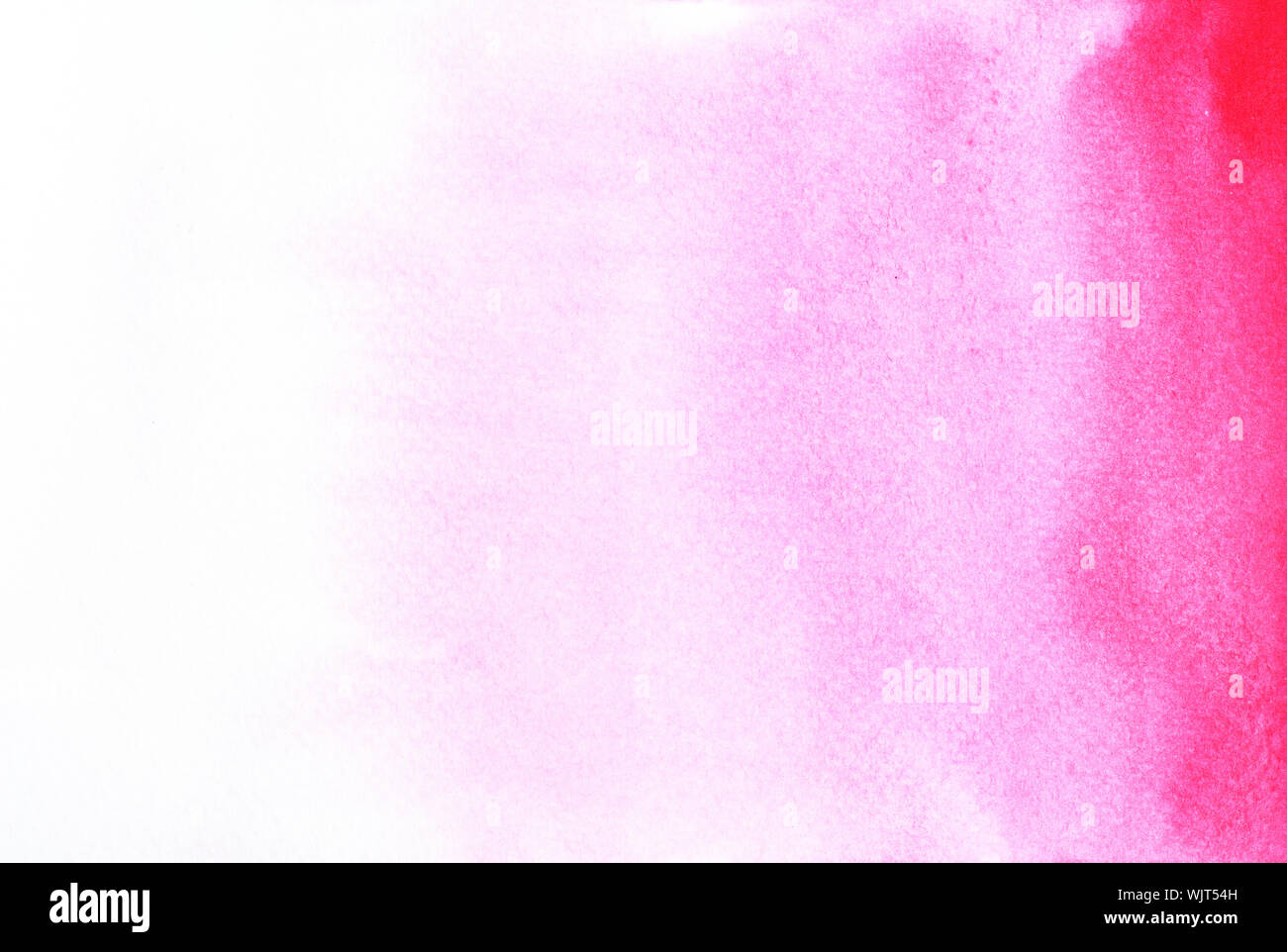 Degradado de color oscuro a claro , Rojo y manchas de color rosa en la superficie blanca de flujo , Ilustración abstractas y fondo brillante de acuarela Foto de stock