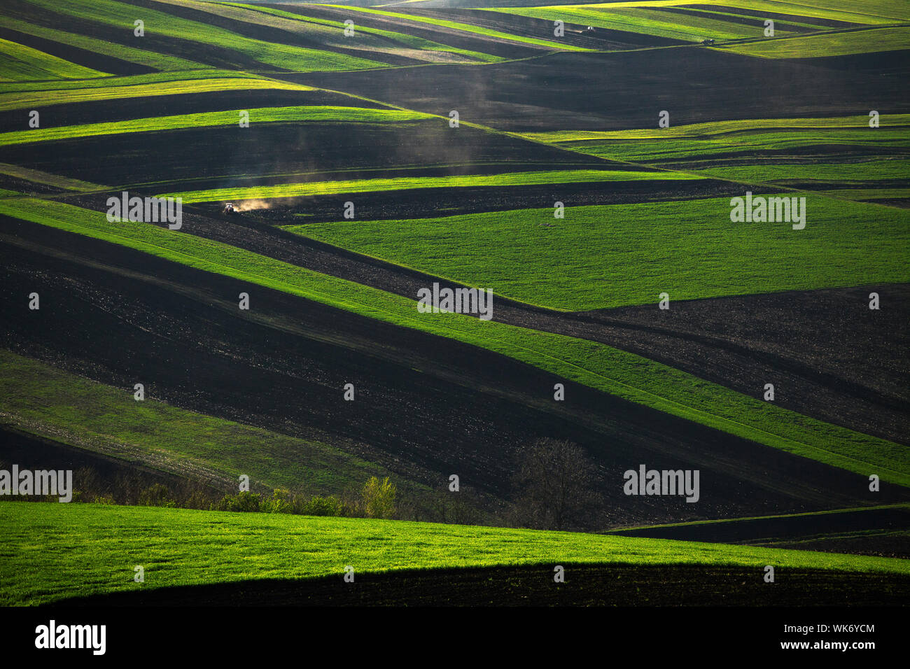 Vista panorámica del paisaje agrícola Foto de stock