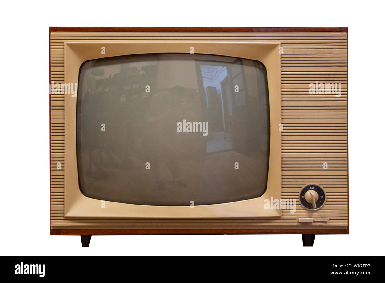 1960 portátiles con antenas de televisión. Aislado en blanco Fotografía de  stock - Alamy