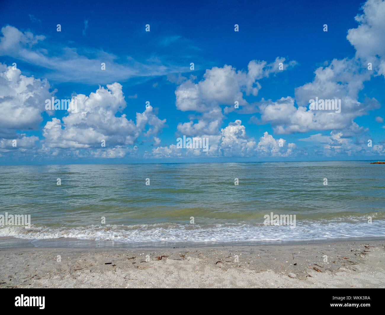 Pase ciego playa en el Golfo de México, en Sanibel Island, Florida Foto de stock
