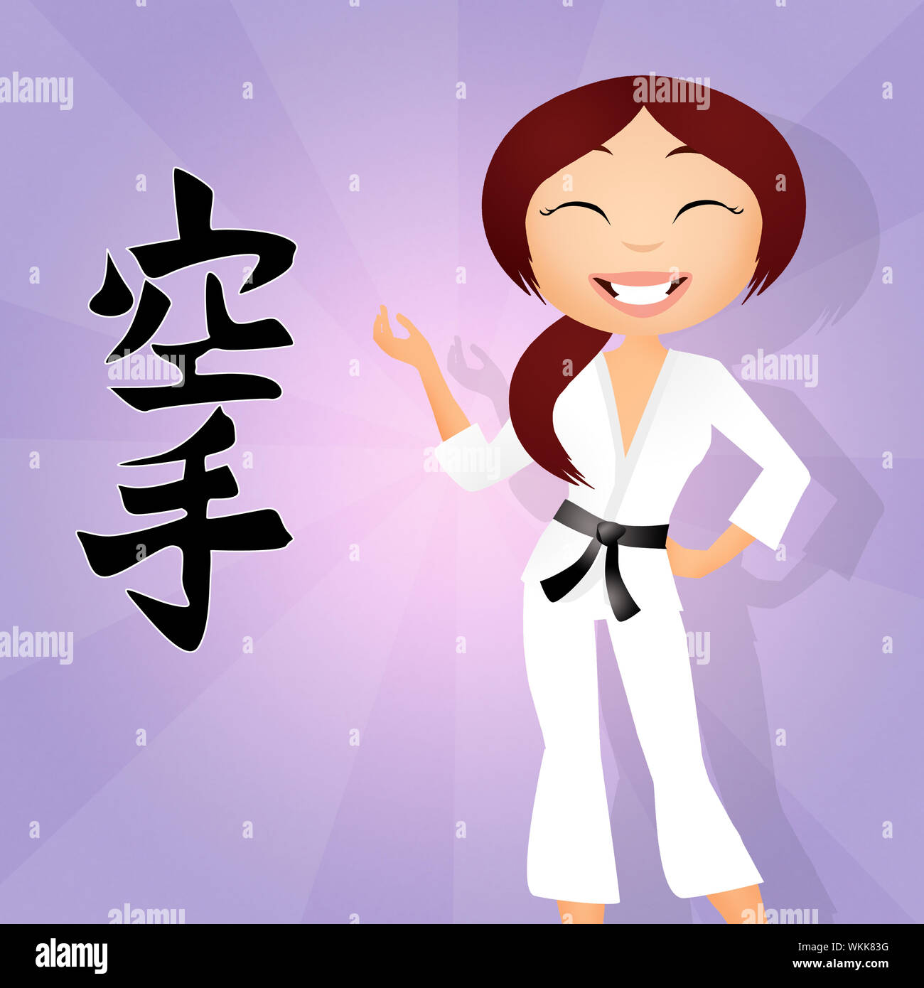 Karate cartoon mujeres fotografías e imágenes de alta resolución - Alamy