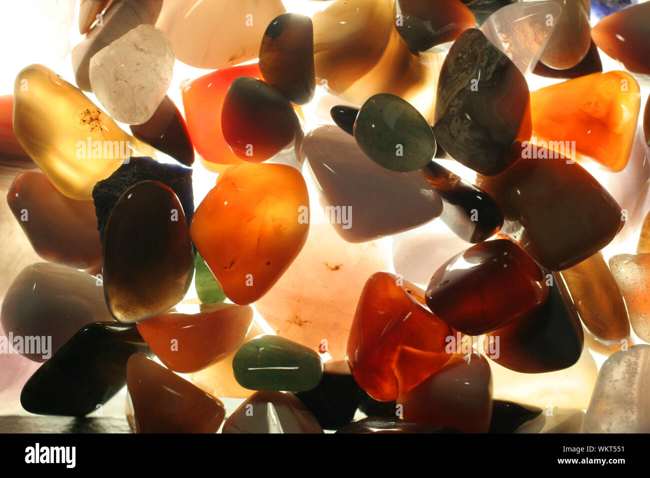 Close-up de piedras semi preciosas Foto de stock