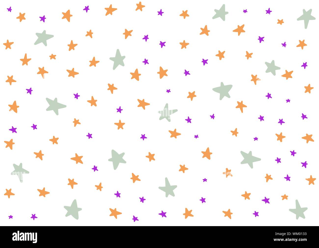 Fondo de estrellas en colores de Halloween para niños Kids Imagen Vector de  stock - Alamy
