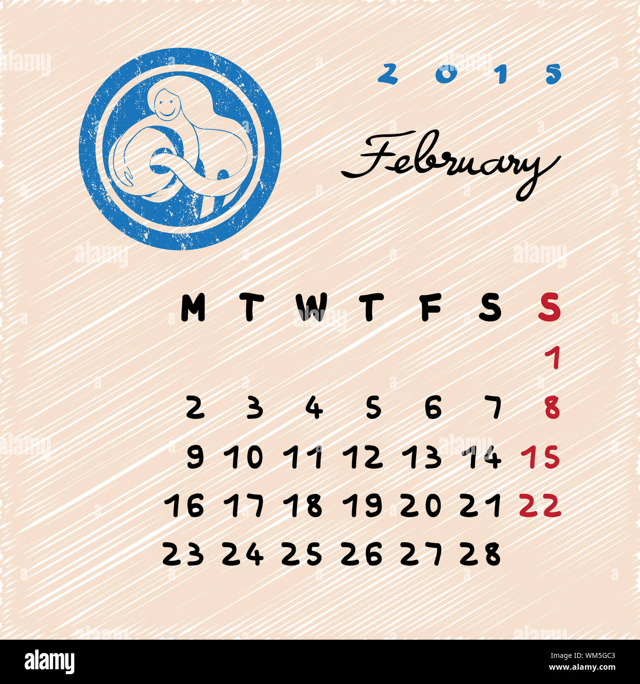 Que Signo Del Zodiaco Es Febrero Calendario 2015 página ilustración con signo del zodíaco de Acuario como  sucio estampa sobre un fondo coloreado a mano alzada, Febrero Fotografía de  stock - Alamy