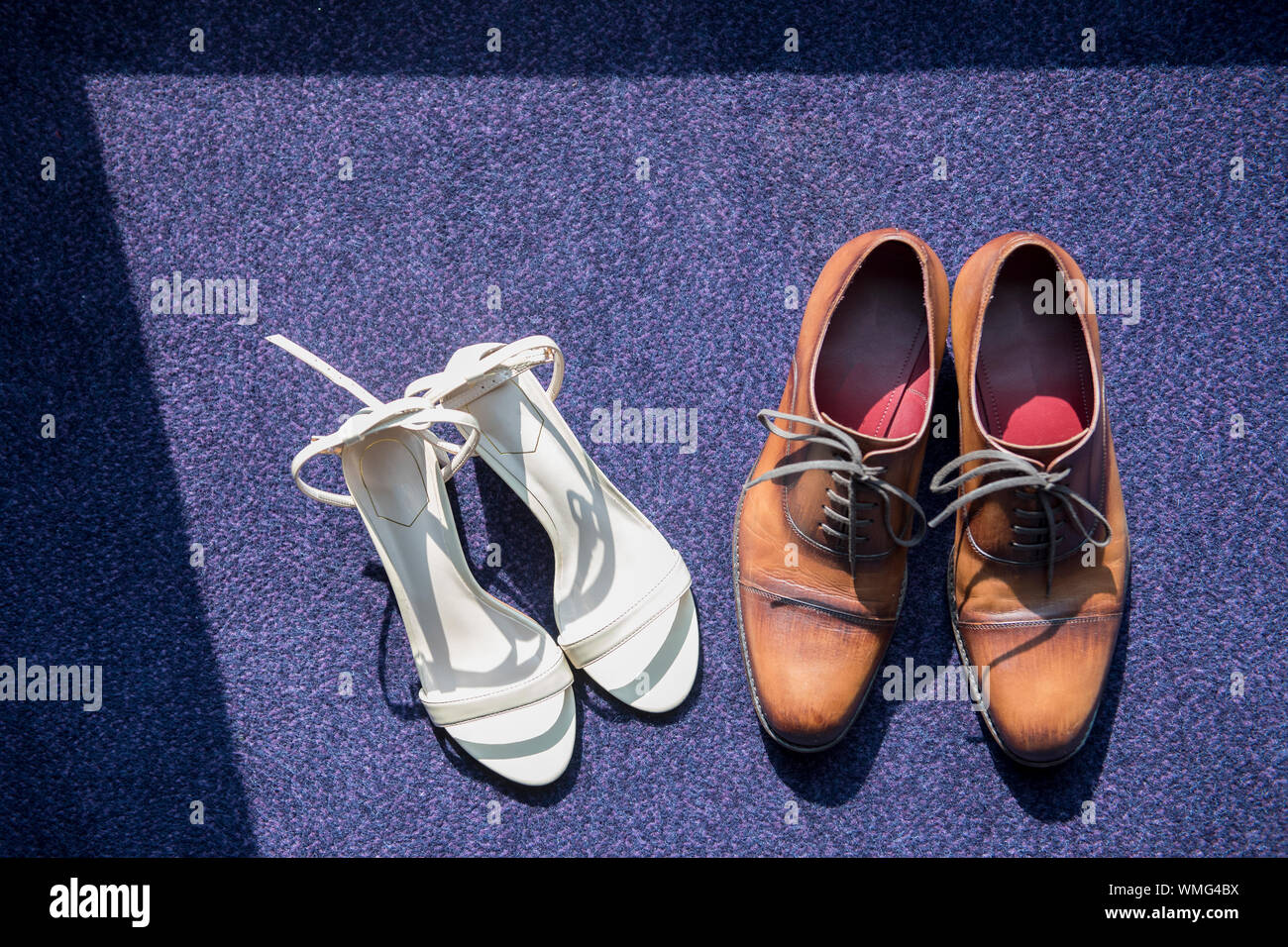 Un alto ángulo de visualización de zapatos Foto de stock