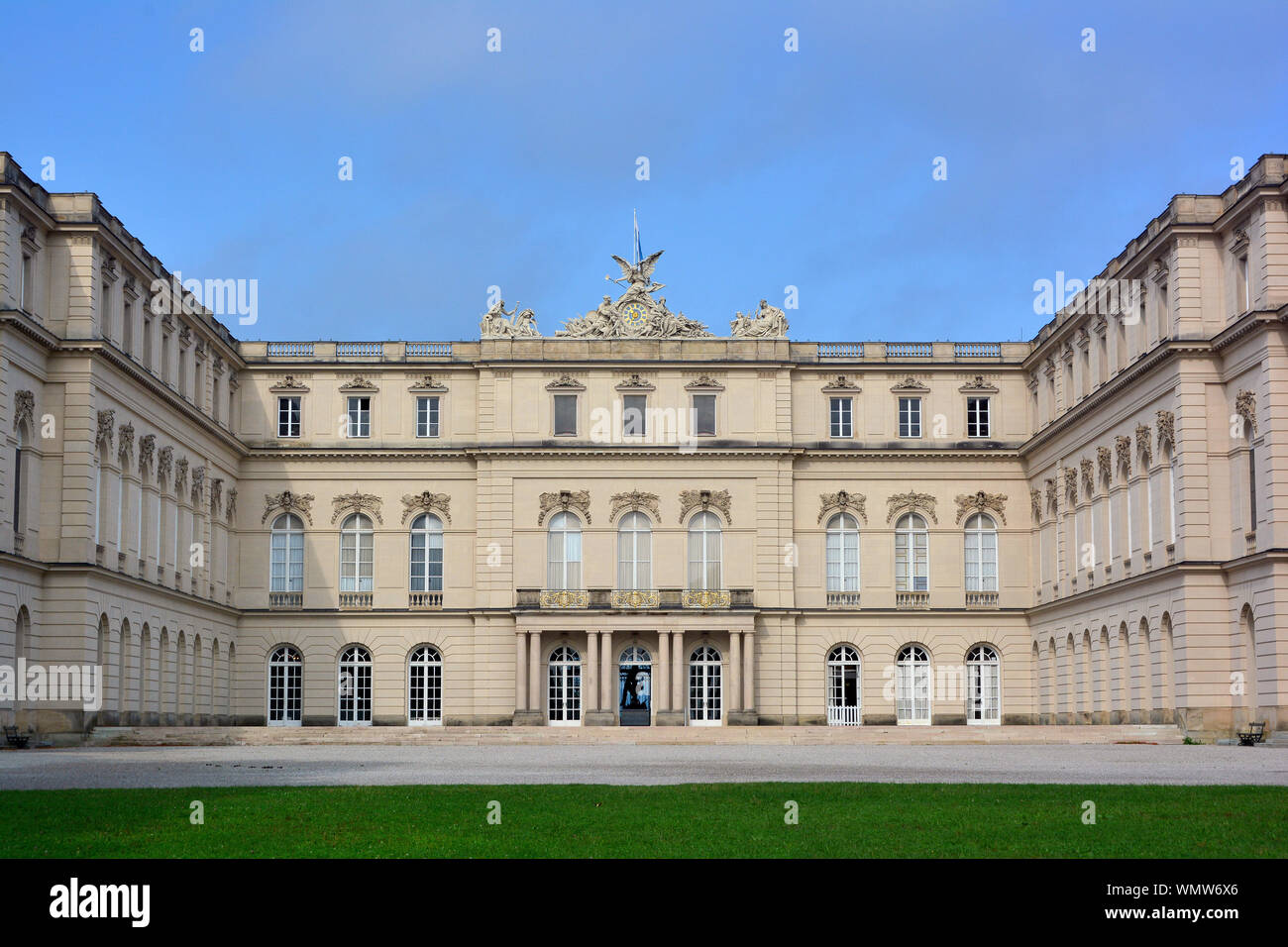 Nuevo palacio Neues Schloss, Herrenchiemsee, Alemania, Europa Foto de stock