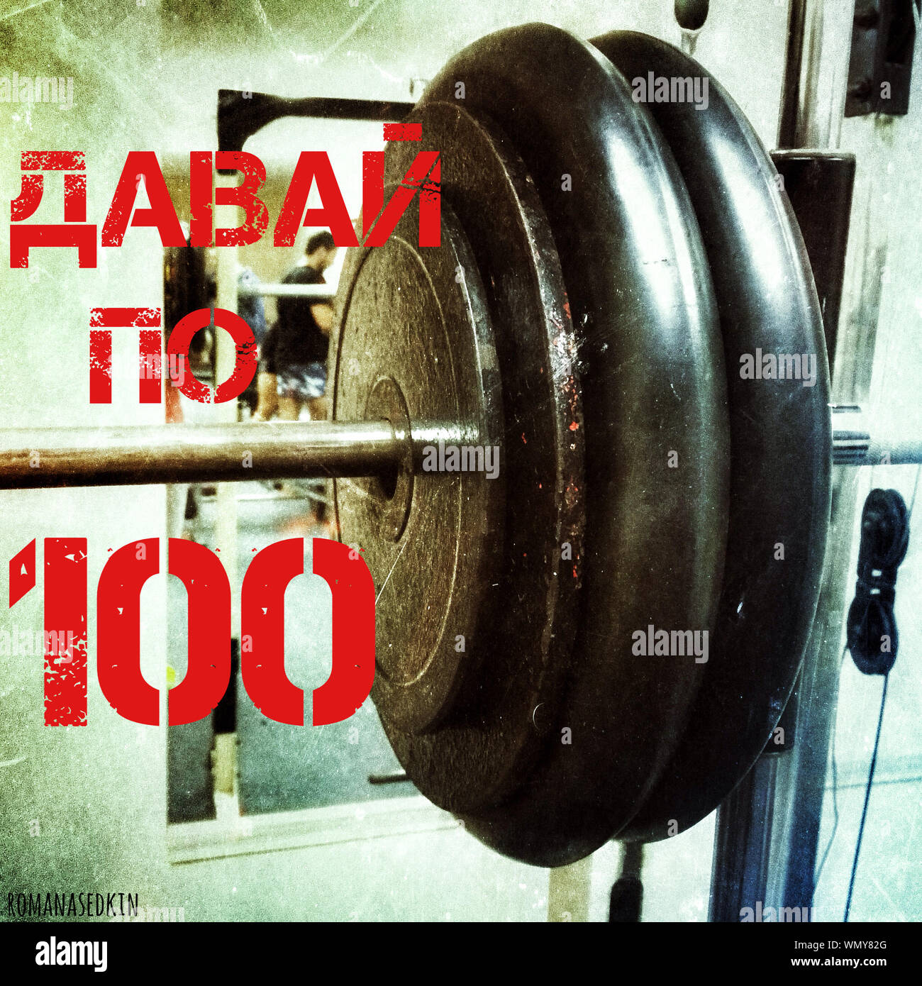 Close-up de Barbell Foto de stock