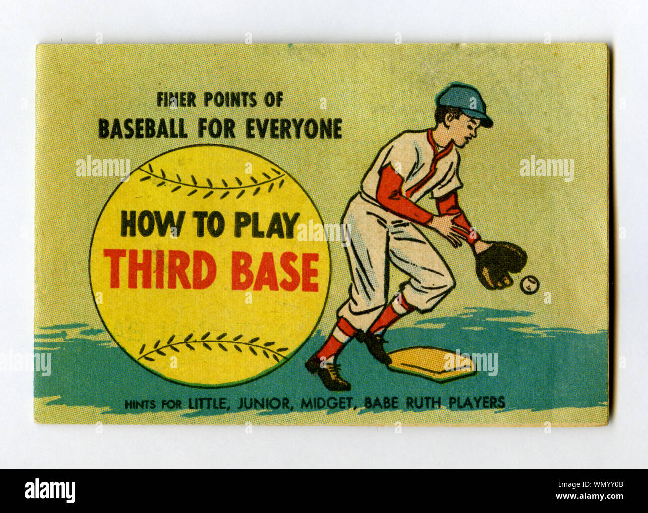 Vintage 1960's era souvenir folleto sobre béisbol fue entregada a los bancos. Foto de stock