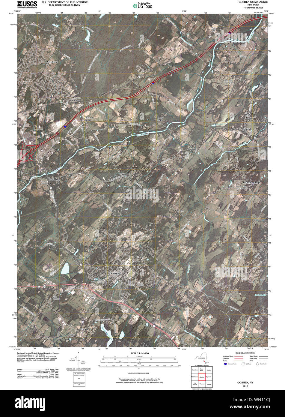 Mapa de goshen nueva york Imágenes recortadas de stock Alamy