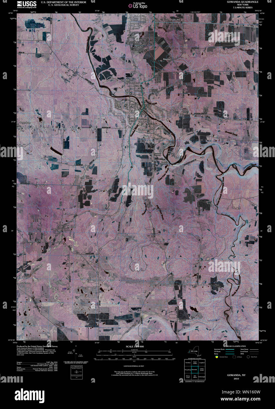 Mapa de gowanda nueva york fotografías e imágenes de alta resolución