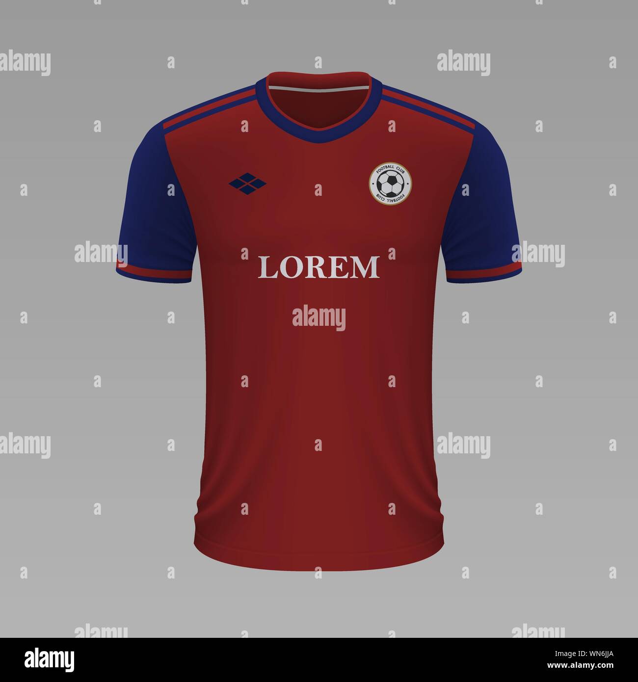 Camiseta de fútbol realista Basel 2020, Jersey plantilla para kit de fútbol  Imagen Vector de stock - Alamy