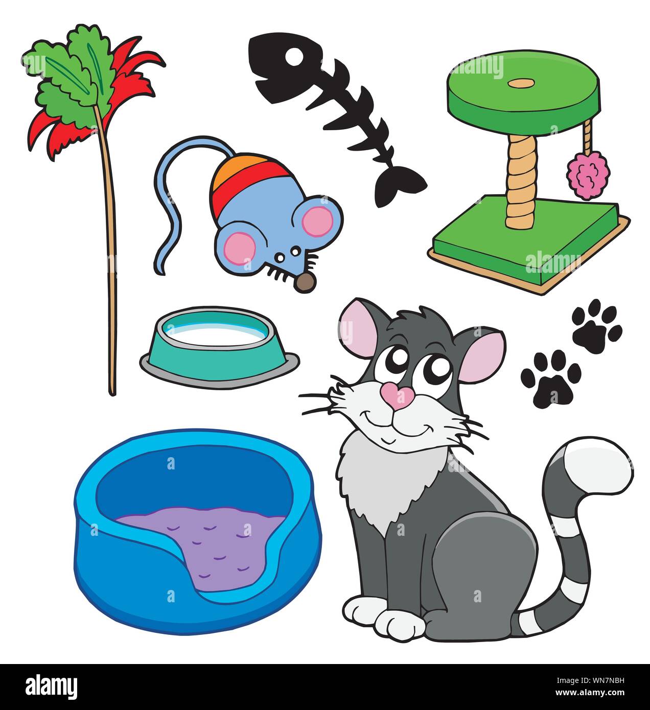 Colección de gatos Ilustración del Vector