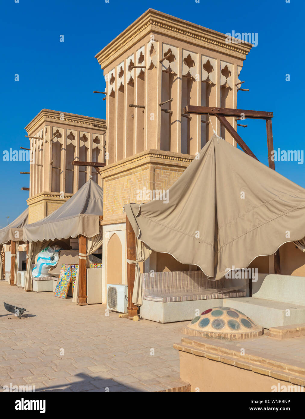 Windtower badgir Windcatcher,,, Yazd, provincia de Yazd, Irán Foto de stock