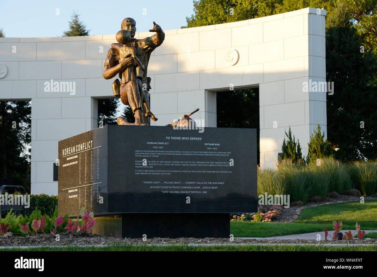 Omaha, Nebraska, Estados Unidos, Corea y Vietnam memorial de guerra Foto de stock