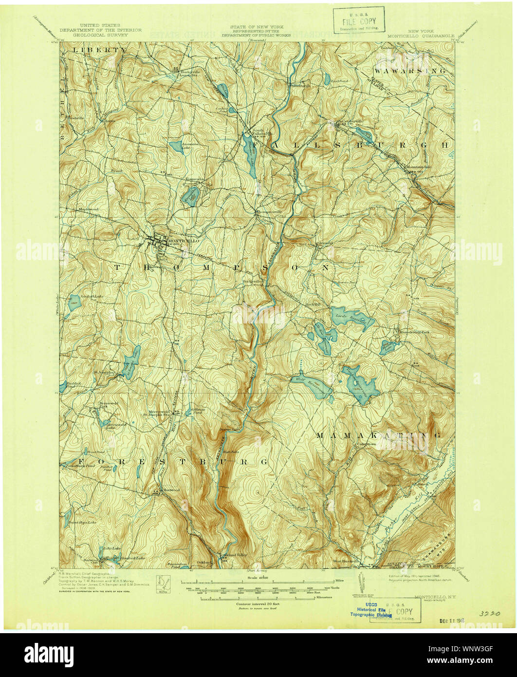 Mappa di monticello new york fotografías e imágenes de alta resolución