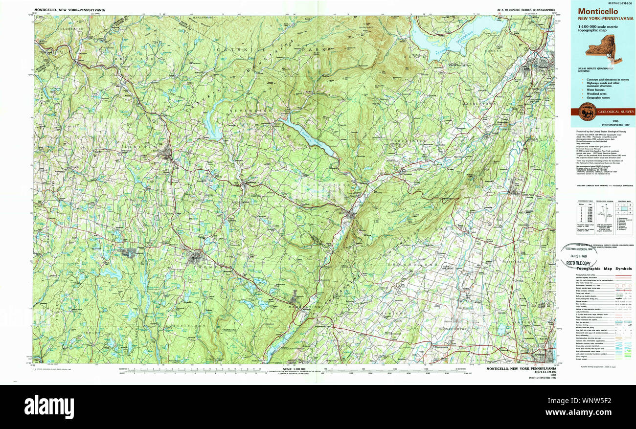 Mappa di monticello new york fotografías e imágenes de alta resolución