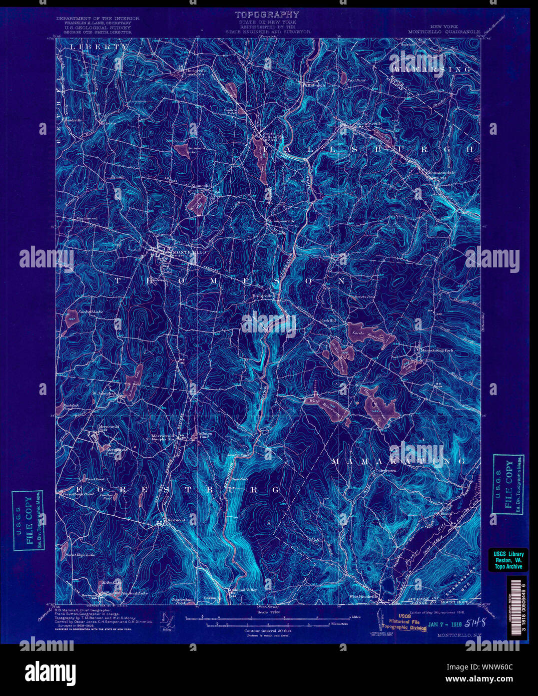 Mappa di monticello new york fotografías e imágenes de alta resolución