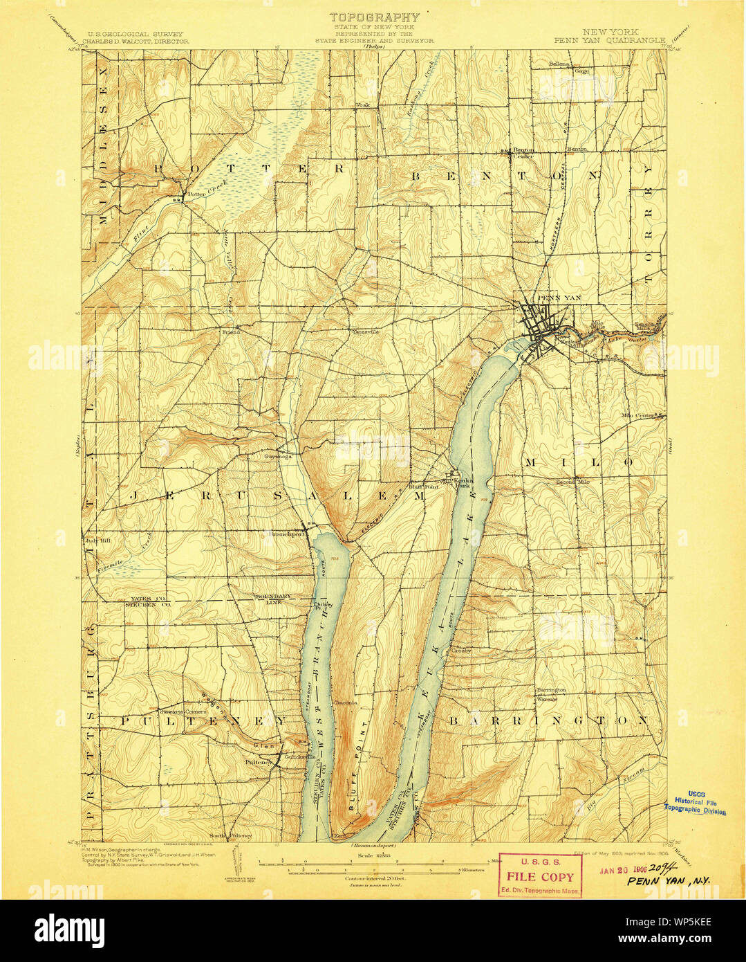 Mapa de penn yan nueva york fotografías e imágenes de alta resolución