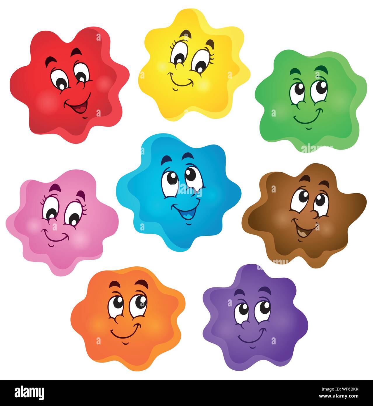 Color de dibujos animados colección Shapes Imagen Vector de stock - Alamy