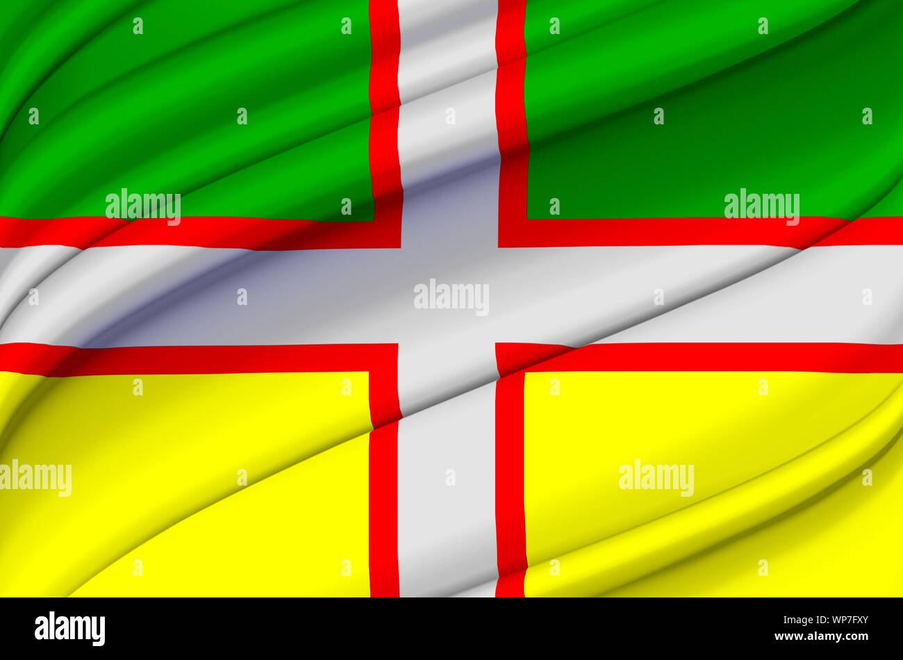 Drapeau Du SaguenayLacSaintJean banderas ondeantes ilustración