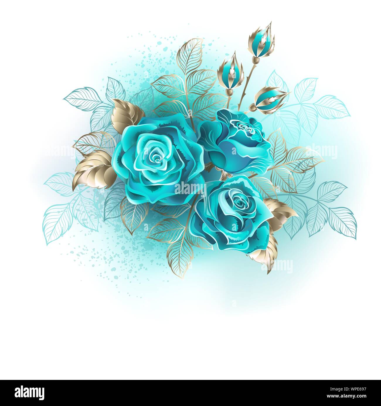 Turquoise roses fotografías e imágenes de alta resolución - Alamy
