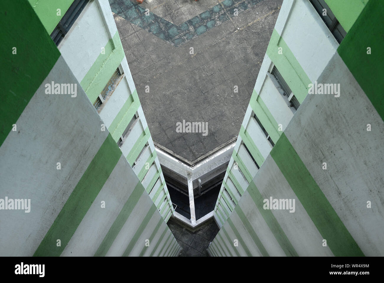 Un alto ángulo de visualización del edificio Foto de stock