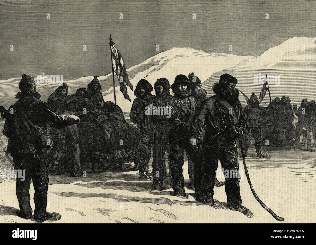 La expedición al Norte: la occidental parte del patín. Ártico. Los exploradores 1876 Fotografía de stock - Alamy