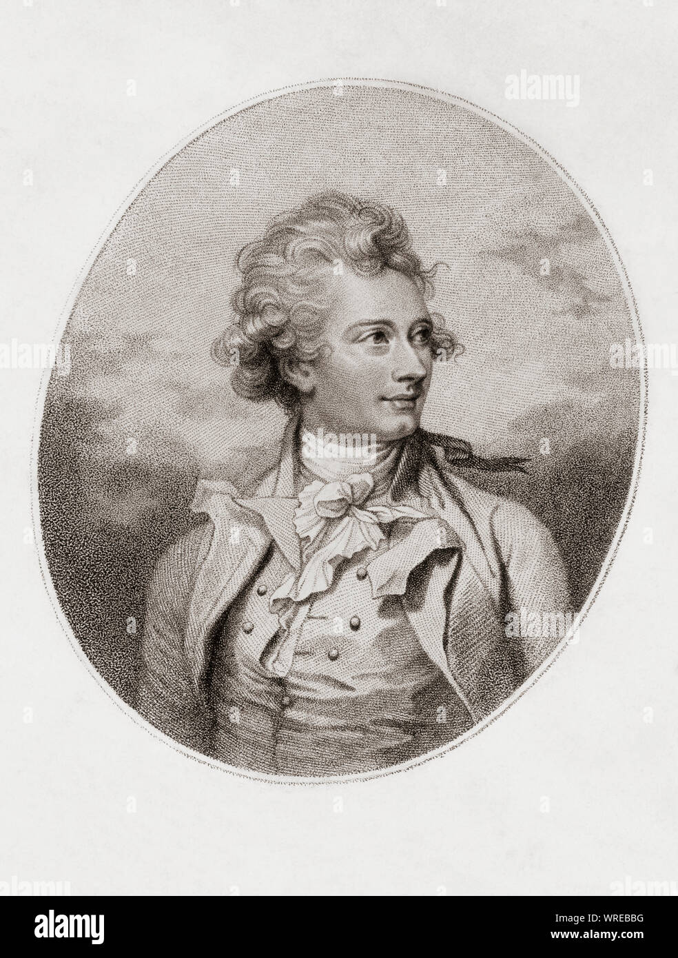 Vicenzo Lunardi, 1754 - 1806. Aeronaut pionero e inventor Italiano. Foto de stock