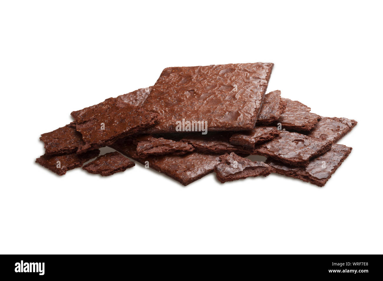 Brownie de chocolate quebradizo Foto de stock